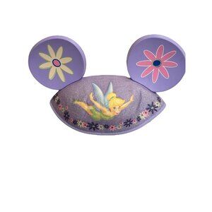 Disney Vintage Classic Tinker Bell Purple‎ Mouse Ears Hat Floral Collectable